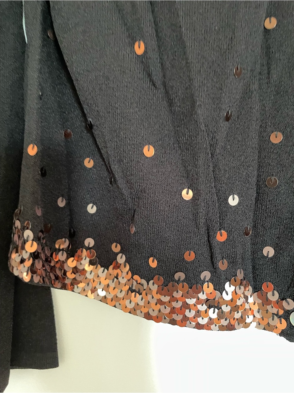 Marks & Spencer Black V-Neck Cardigan with Copper Sequins - Picture 5 of 8